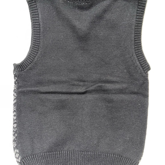 The Children's Place Black and Gray Nordic Knit Vest - Picture 4 of 4